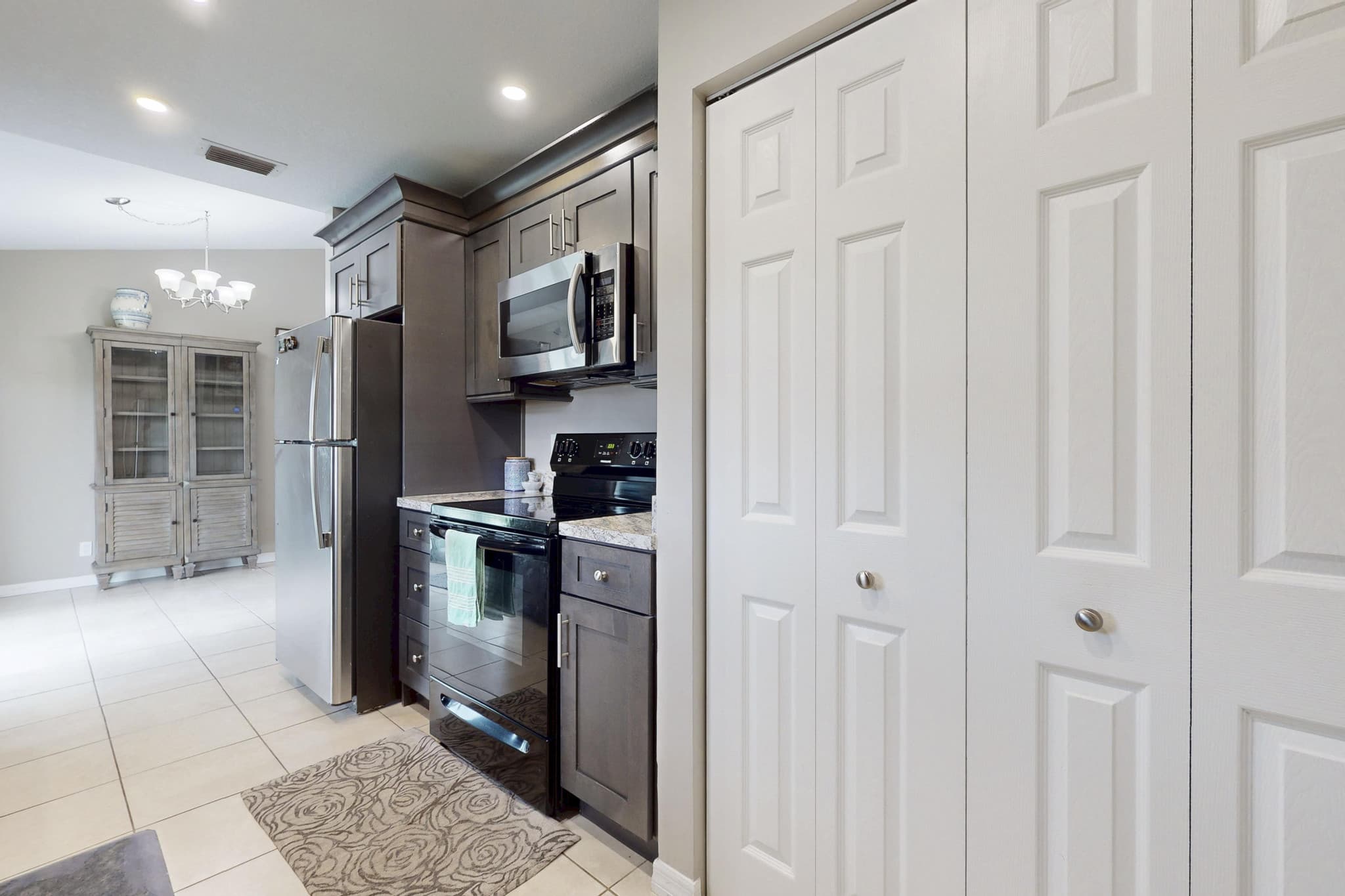 Kitchen with stainless appliances