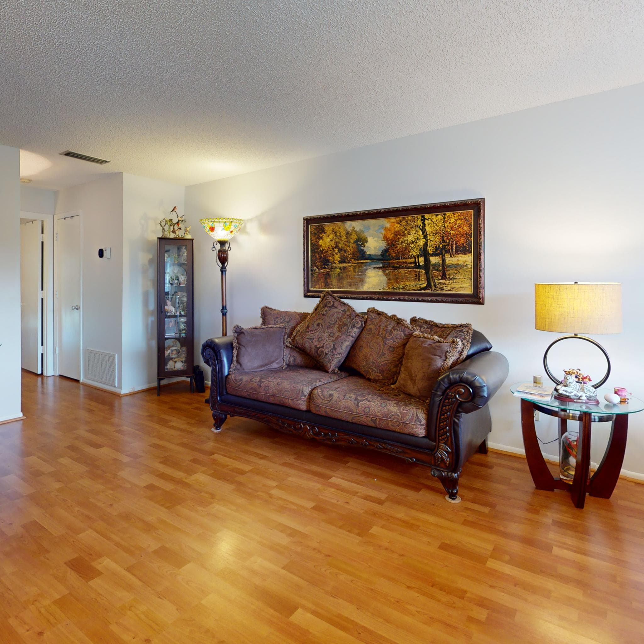 Furnished condo living room